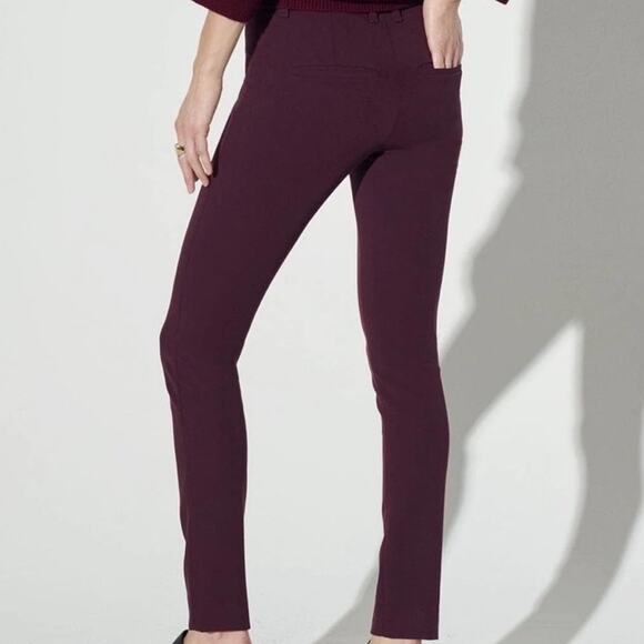 The Reset R Label Purple Wine High Rise Slim Skinny Dress Pants Trousers Medium - Picture 2 of 6